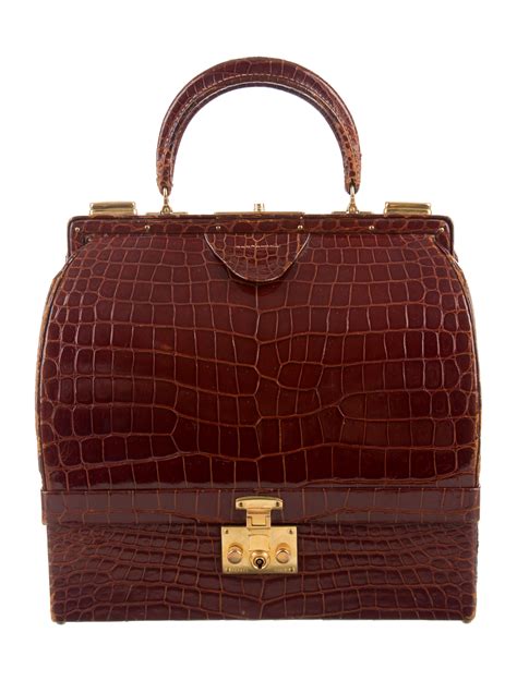 Hermès Vintage Crocodile Sac Mallette 26 